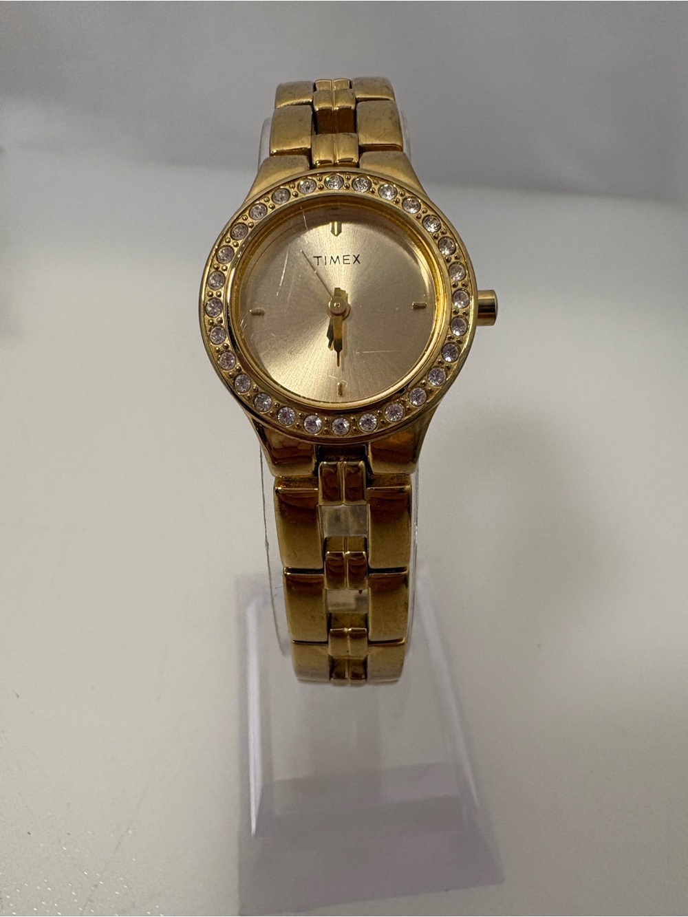 Timex Women's Gold Crystal-Accent Bracelet Watch